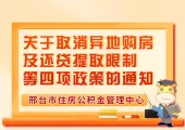 关于取消异地购房及还贷提取限制等四项政策的通知